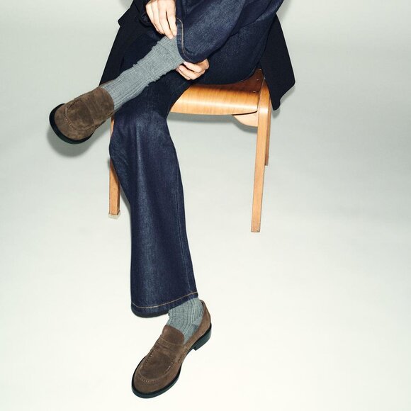 Zara Shoes - ZARA SPLIT LEATHER LOAFERS